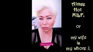 My wife, her sweet slutty mouth and other charms of a mature bitch…))