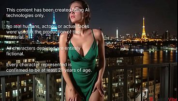 Sex with a view of the city at night—people watched from their windows while I fucked a young webcam model for money [AI]