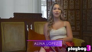 Big ass Latina Alina Lopez masturbation after passion posing in lingerie