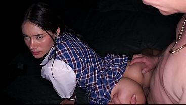 DILF man fills college girl’s pussy with semen – Hardcore sex between DILF & College Girl