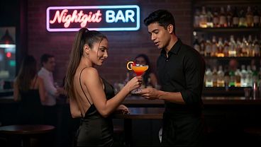 Horny MILF riding the waiter’s cock – AI-generated content