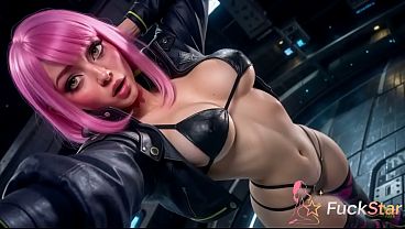 I hacked this horny cyberpunk girl with implants, put her on all fours and fucked her juicy ass hard [AI]