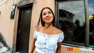 Skinny Cute Amateur Latina Rough Face Fucked By American!