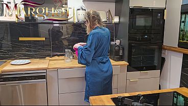 Morning Threesome at Breakfast – Husband & Lover Took Turns Fucking My Pussy on the Table After a Wild Night