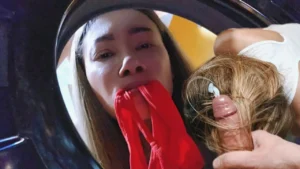 Stuck Cock Into Stepmother’s Ass, Fuck Her Mouth and Hair with Cumming on Her Hair