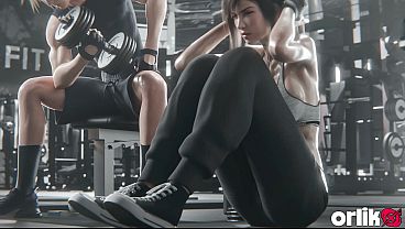 Tifa Lockhart x Cloud Strife – Gym Training Turns Into Hard Fuck with Creampie & Squirt 3D Animation