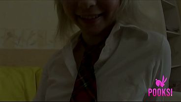Andrea H Rides Carlos W’s Cock Cowgirl Wearing Schoolcoed Skirt!