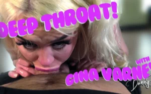 British Blonde Slut Gina Varney Gets Her Throat Fucked Dirty
