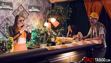 Rude big ass bartender Gia Derza gets fucked in bar by her big cock manager