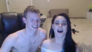 Brunette licks her bf’s ass and he giggles