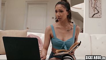 Horny Asian babysitter Kimora Quin gets fucked hard by lucky Codey Steele