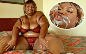 Thick Black Amateur Deepthroats and Spreads Cheeks for a Fuck